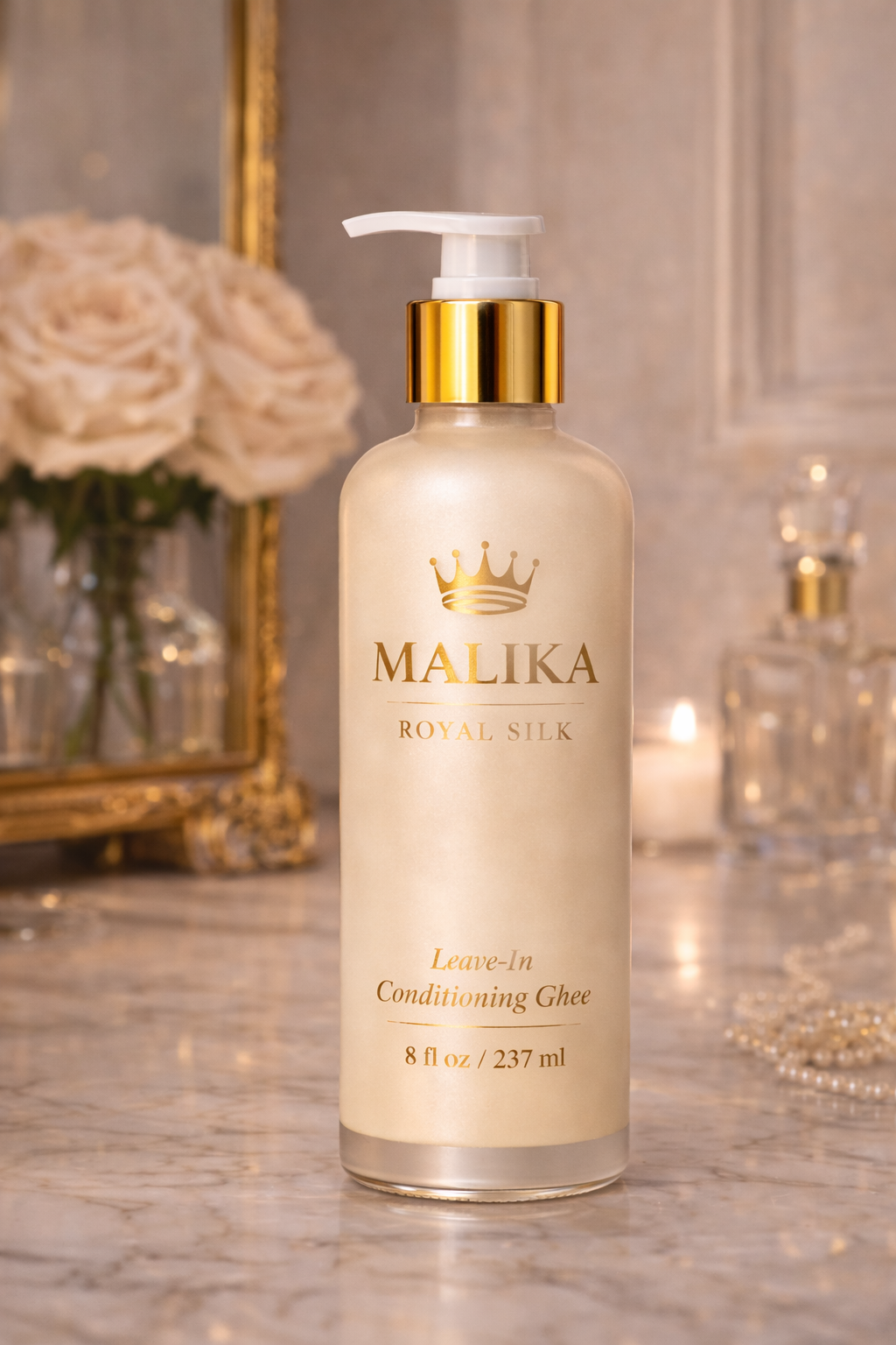 Malika Royal Silk™ Leave-In Conditioner | Luxury Hair Treatment