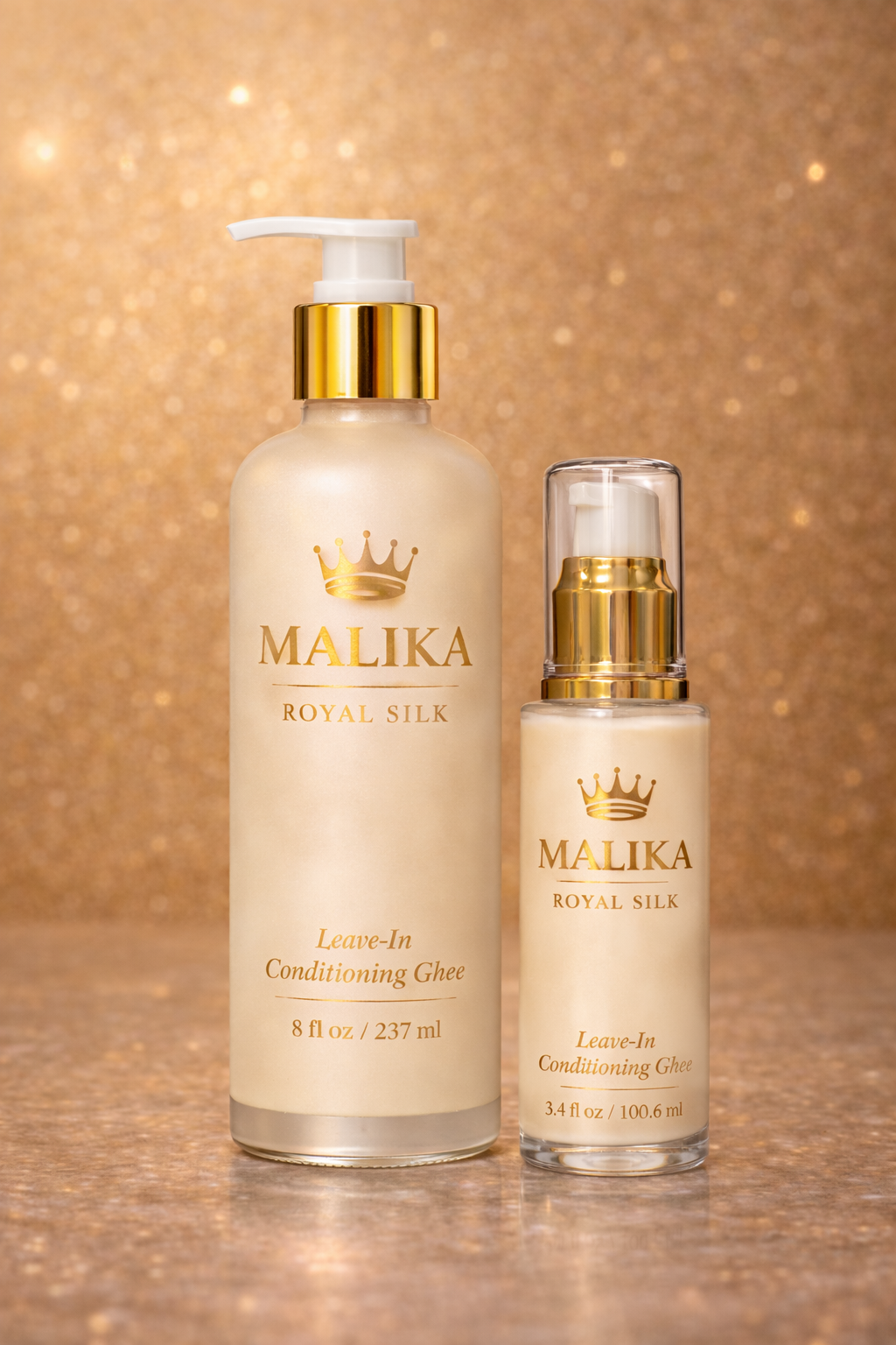 Silk leave-in conditioner applied for smooth, hydrated, shiny hair